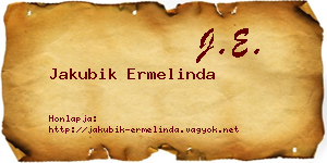 Jakubik Ermelinda névjegykártya